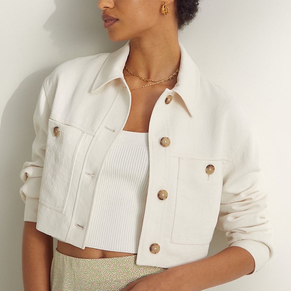 Wilfred Little Cropped Jacket in Light Birch